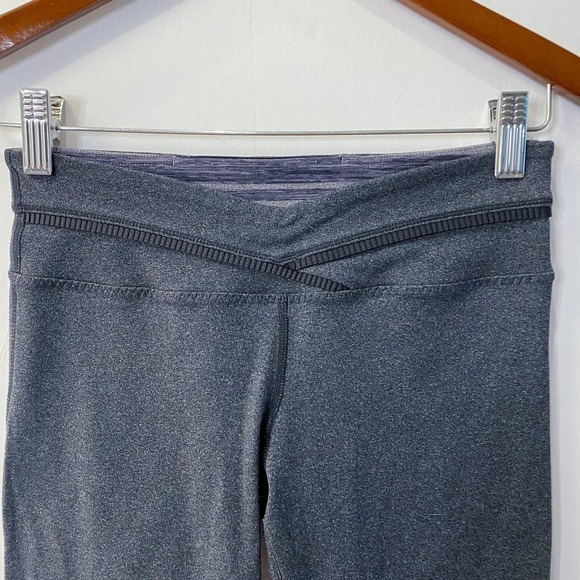 lululemon gray crop frill ruffle legging size 4 - Picture 2 of 11